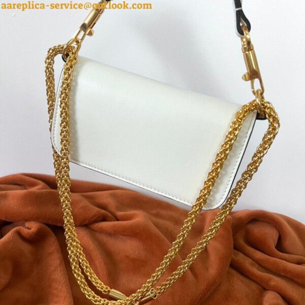 Replica Valentino Loco Small Shoulder Bag In White Calfskin 9