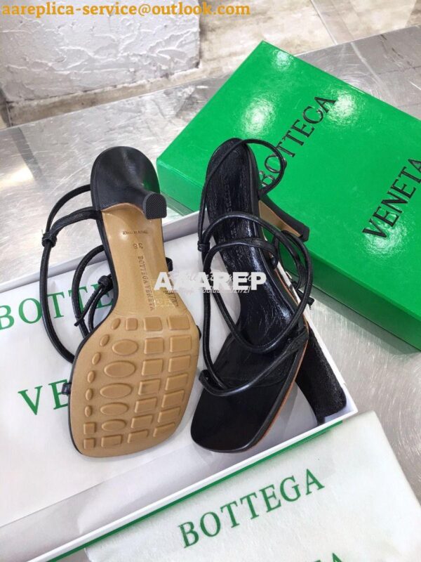 Replica Bottega Veneta BV By Line Stretch Sandals 630178 Black 11