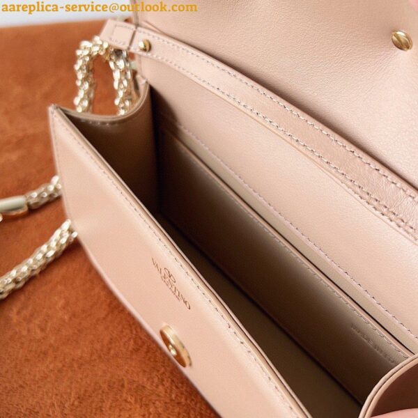 Replica Valentino Small Loco Shoulder Bag in Powder Beige Leather 8