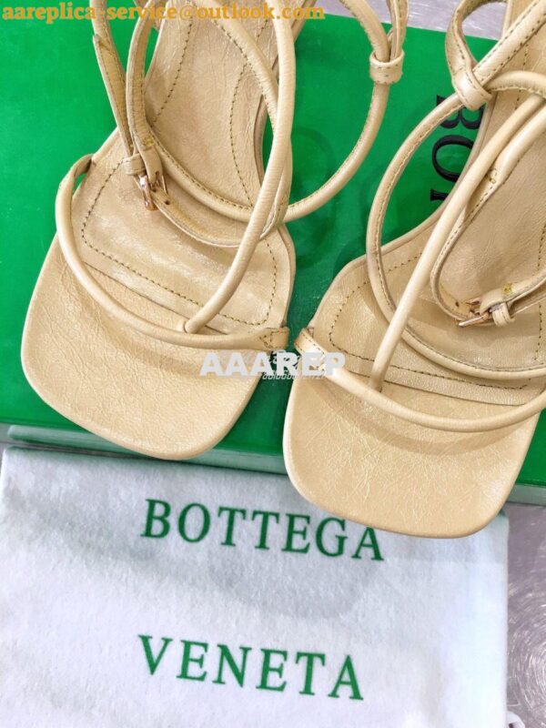 Replica Bottega Veneta BV By Line Stretch Sandals 630178 Butter 8