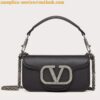 Replica Valentino Small Loco Shoulder Poudre Bag with Crystals Logo 2