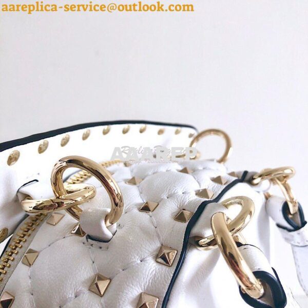 Replica Valentino Garavani Rockstud Mini VLTN Spike.IT Leather Backpac 5