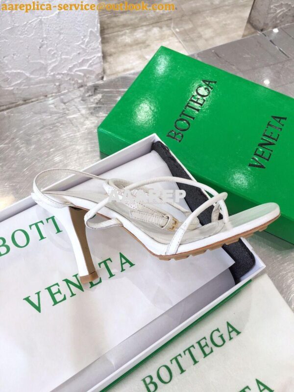 Replica Bottega Veneta BV By Line Stretch Sandals 630178 White 10