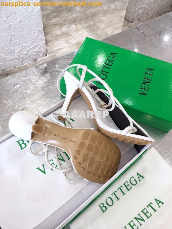 Replica Bottega Veneta BV By Line Stretch Sandals 630178 White 12