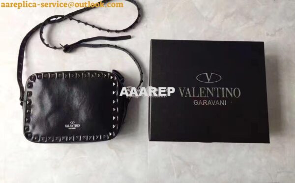 Replica Valentino Garavani Rockstud Rolling Noir Cross Body Bag with c 7