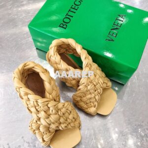 Replica Bottega Veneta BV Criss-Cross Board Sandals 632507 Butter 2