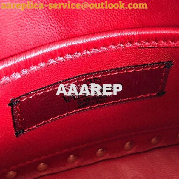 Replica Valentino Garavani Rockstud Spike Camera Bag Red 8