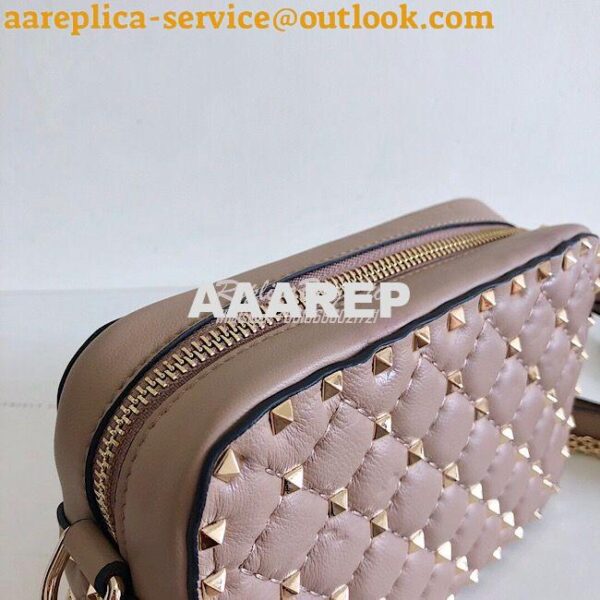 Replica Valentino Garavani Rockstud Spike Camera Bag Rose Poudre