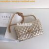 Replica Valentino Garavani Rockstud Spike Gold Chain Bag Pink 2