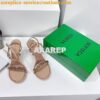 Replica Bottega Veneta BV Dot Leather Sandals 667178 Green