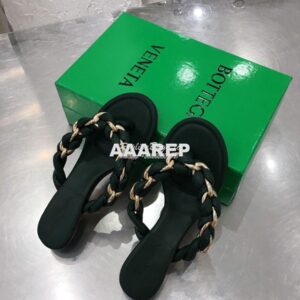 Replica Bottega Veneta BV Dot Sandals 659002 Green 2