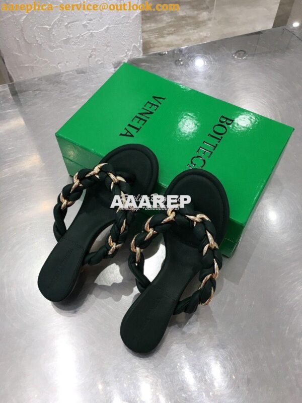 Replica Bottega Veneta BV Dot Sandals 659002 Green 2
