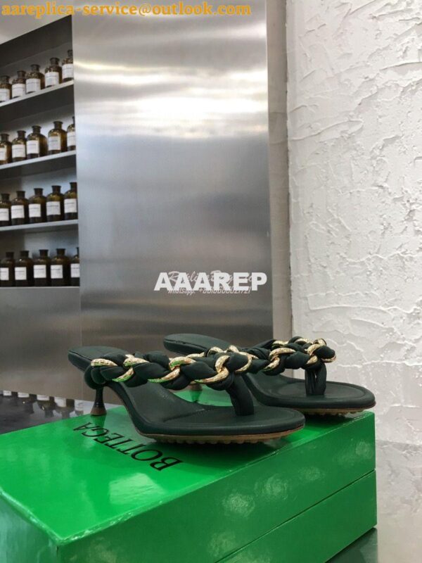 Replica Bottega Veneta BV Dot Sandals 659002 Green 5