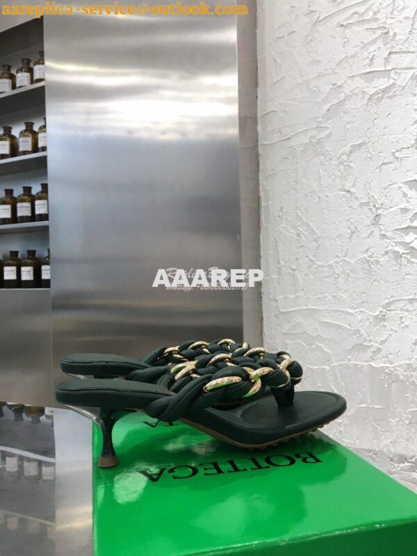 Replica Bottega Veneta BV Dot Sandals 659002 Green 6