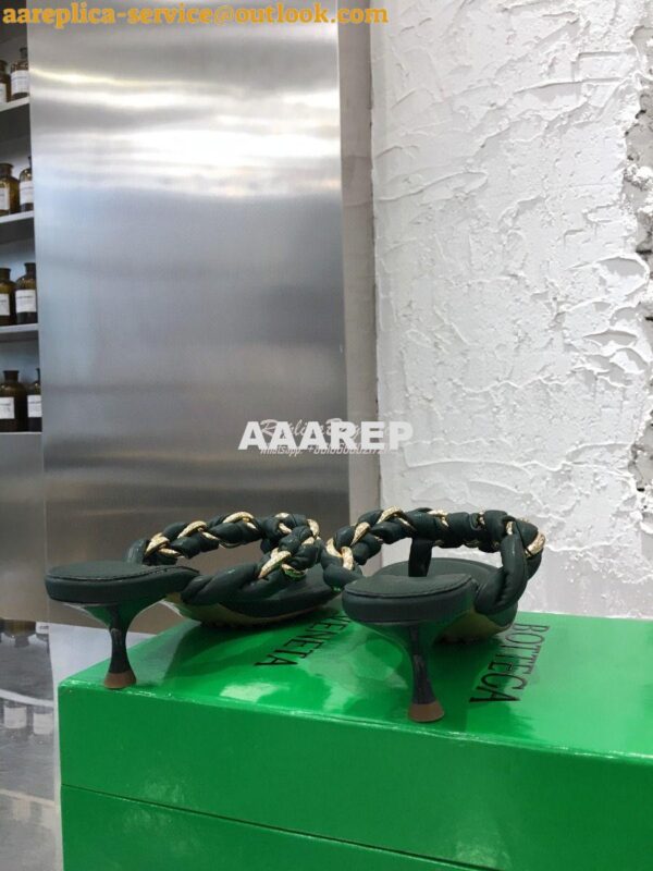 Replica Bottega Veneta BV Dot Sandals 659002 Green 7