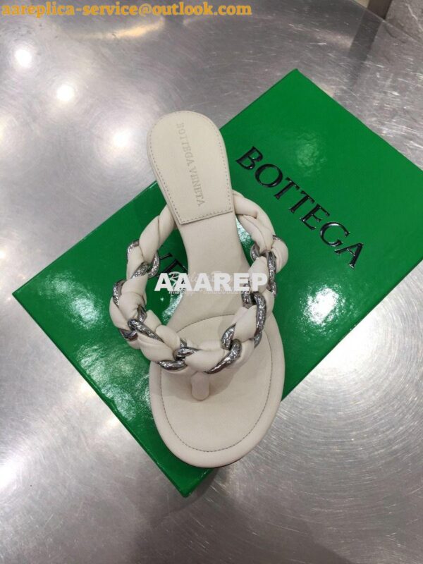 Replica Bottega Veneta BV Dot Sandals 659002 White 2