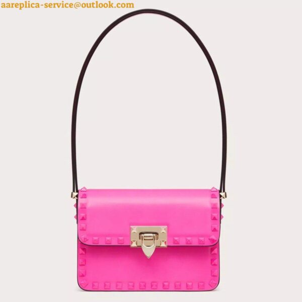 Replica Valentino Rockstud23 Small Shoulder Bag in Pink Calfskin 3