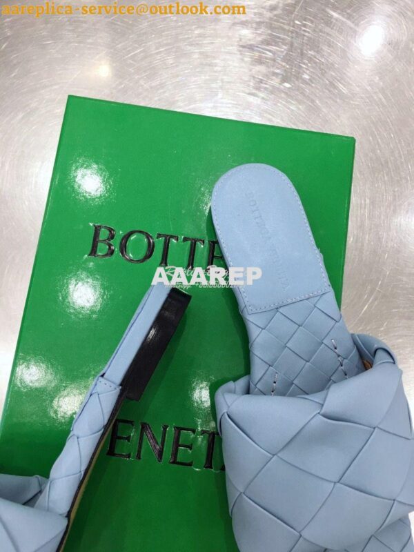 Replica Bottega Veneta BV Lido Flat Sandals 608853 Baby Blue 9