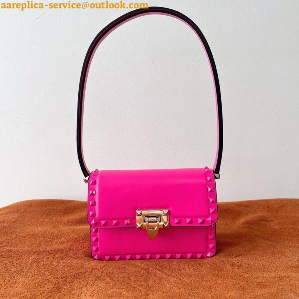 Replica Valentino Rockstud23 Small Shoulder Bag in Pink Calfskin 6