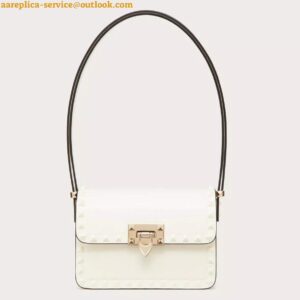 Replica Valentino Rockstud23 Small Shoulder Bag in White Calfskin