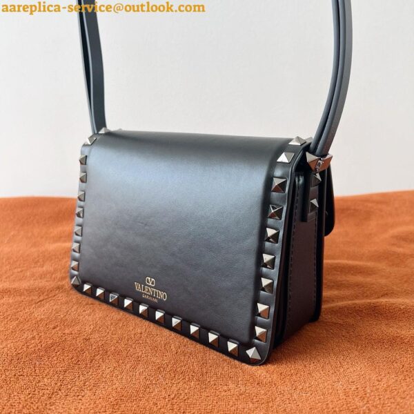 Replica Valentino Rockstud23 Small Shoulder Bag in Black Calfskin 13