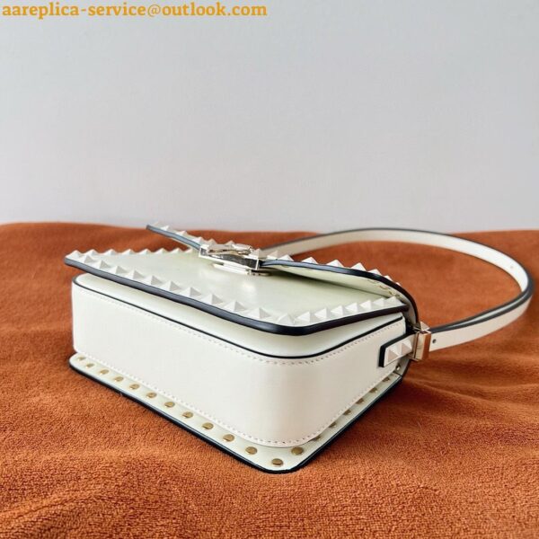 Replica Valentino Rockstud23 Small Shoulder Bag in White Calfskin 22