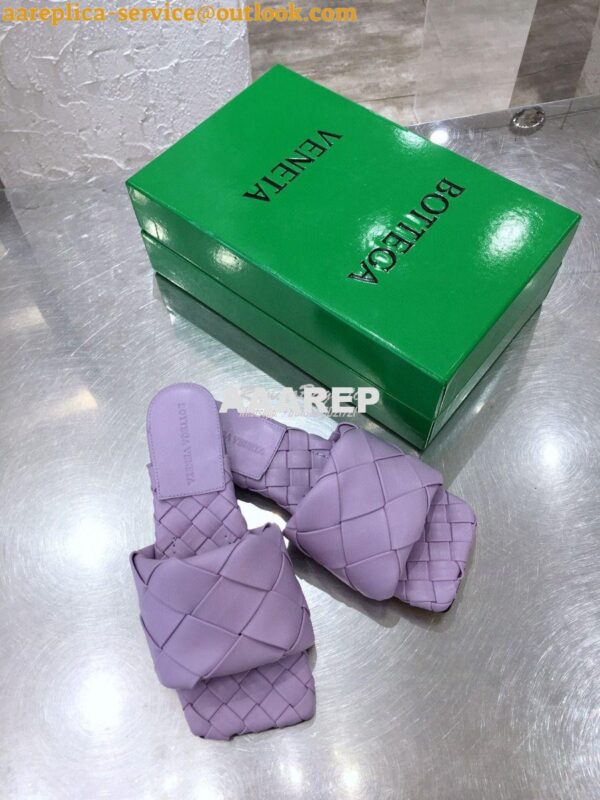 Replica Bottega Veneta BV Lido Flat Sandals 608853 Lavender 5