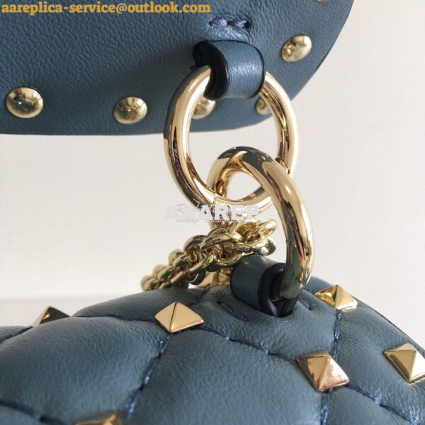 Replica Valentino Garavani Rockstud Spike Quilted Leather Chain bag in 5