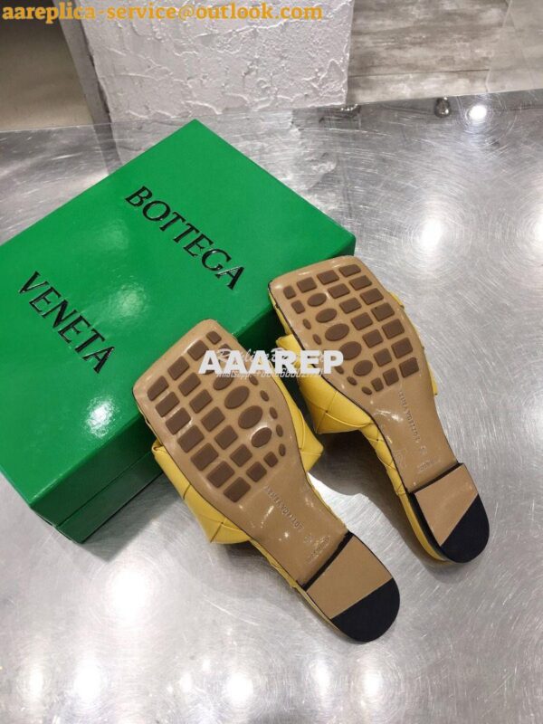 Replica Bottega Veneta BV Lido Flat Sandals 608853 Yellow 7