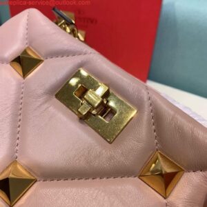 Replica Valentino 0097S Small Roman Stud The Handle Bag In Nappa Nude 2