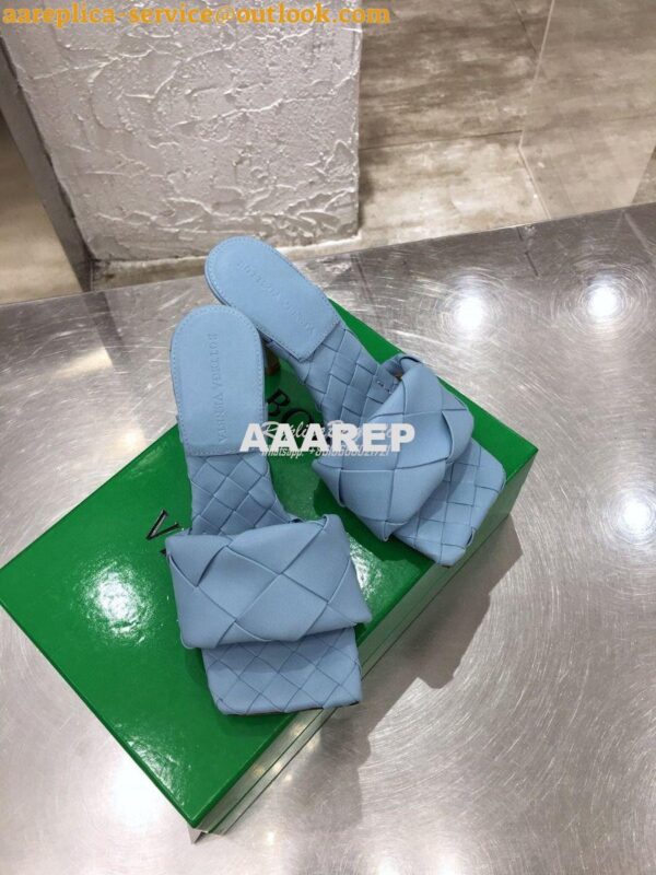 Replica Bottega Veneta BV Lido Sandals Heel 608854 Baby Blue