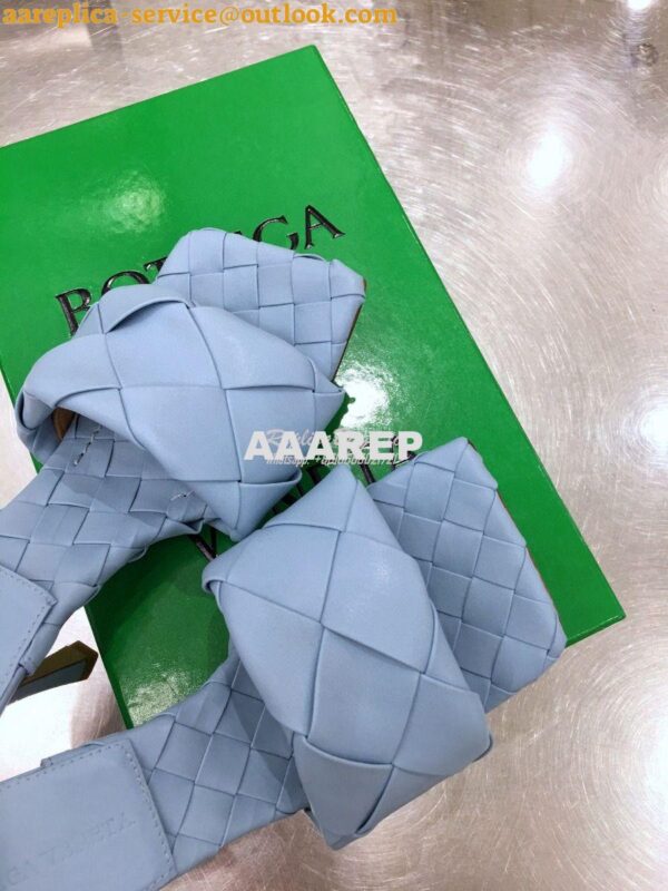 Replica Bottega Veneta BV Lido Sandals Heel 608854 Baby Blue 4