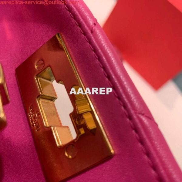 Replica Valentino 0097S Small Roman Stud The Handle Bag In Nappa Plum 8
