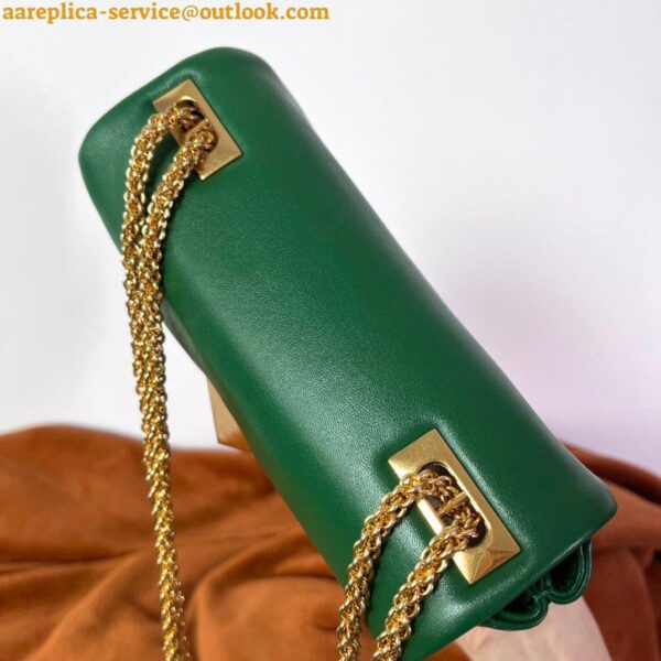 Replica Valentino Rockstud Spike Small Bag In Green Nappa Lambskin 3