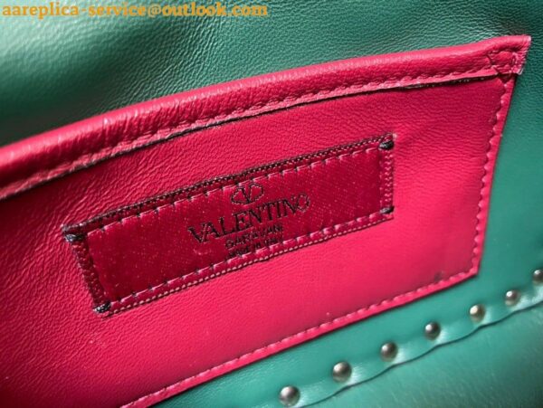 Replica Valentino Rockstud Spike Small Bag In Green Nappa Lambskin 11