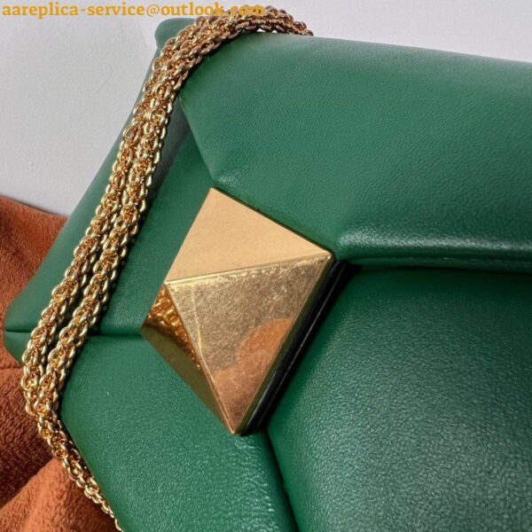 Replica Valentino Rockstud Spike Small Bag In Green Nappa Lambskin 14