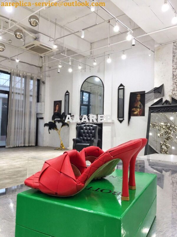 Replica Bottega Veneta BV Lido Sandals Heel 608854 Red 2