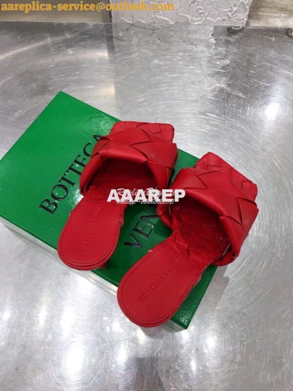 Replica Bottega Veneta BV Lido Sandals Heel 608854 Red 7