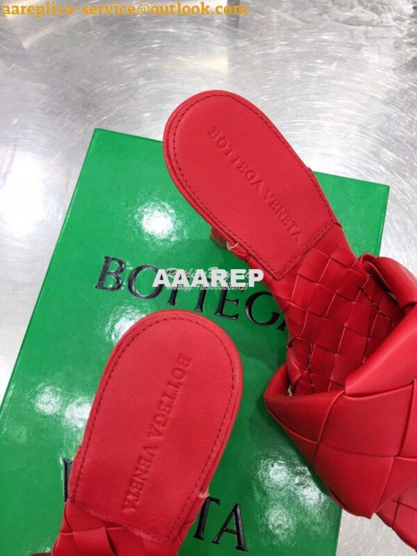 Replica Bottega Veneta BV Lido Sandals Heel 608854 Red 8