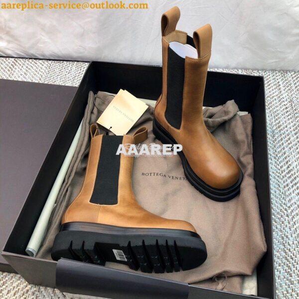 Replica Bottega Veneta BV Lug Boots Tan 592045 6