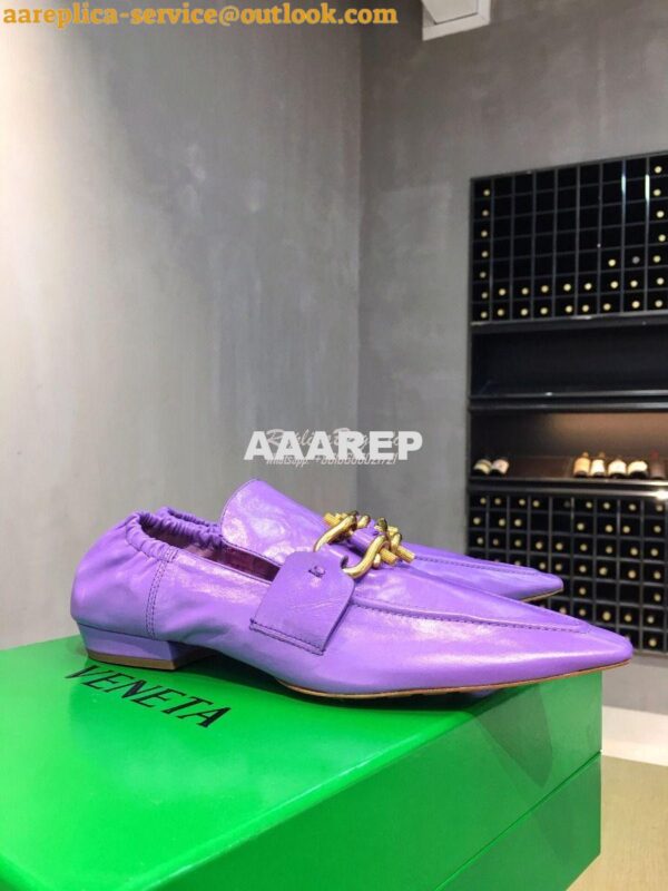 Replica Bottega Veneta BV Madame Loafers 651352 Purple 3