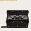 Replica Valentino Roman Stud Mini Handle Bag In Black Nappa Leather 2