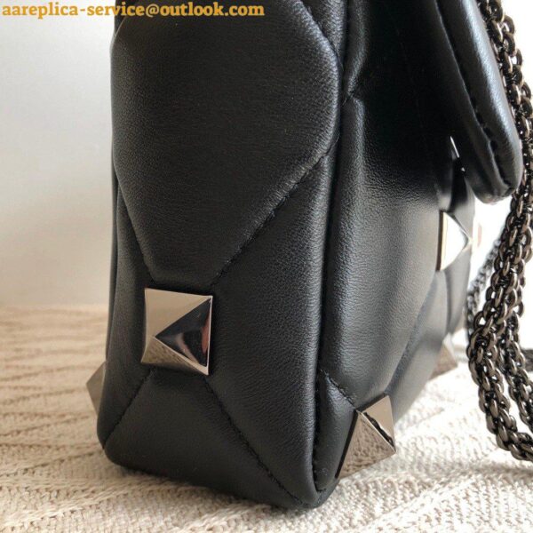 Replica Valentino Roman Stud Medium Chain Bag with Black Hardware 7