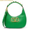 Replica Valentino Stud Sign Hobo Bag In White Calfskin 2