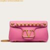 Replica Valentino Stud Sign Shoulder Bag In Orange Nappa Leather