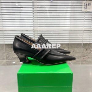 Replica Bottega Veneta BV Spada Pump Lambskin 753800 black White 2