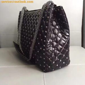 Replica Valentino All Black Rockstud Spike Tote Bag