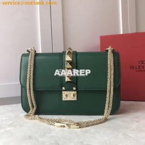 Replica Valentino Garavani Chain Cross Body Bag Green