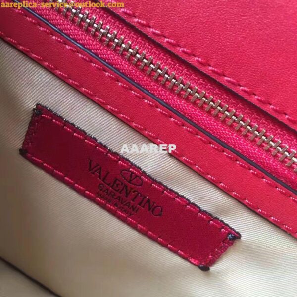 Replica Valentino Garavani Chain Cross Body Bag Red 5