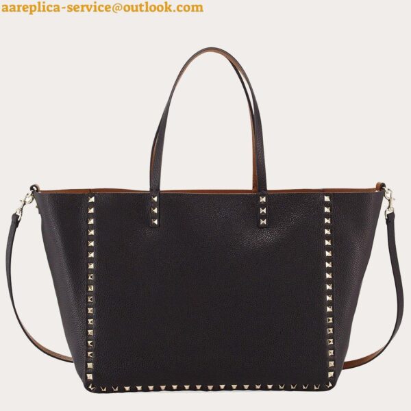 Replica Valentino Rockstud Medium Reversible Tote Bag Noir 26